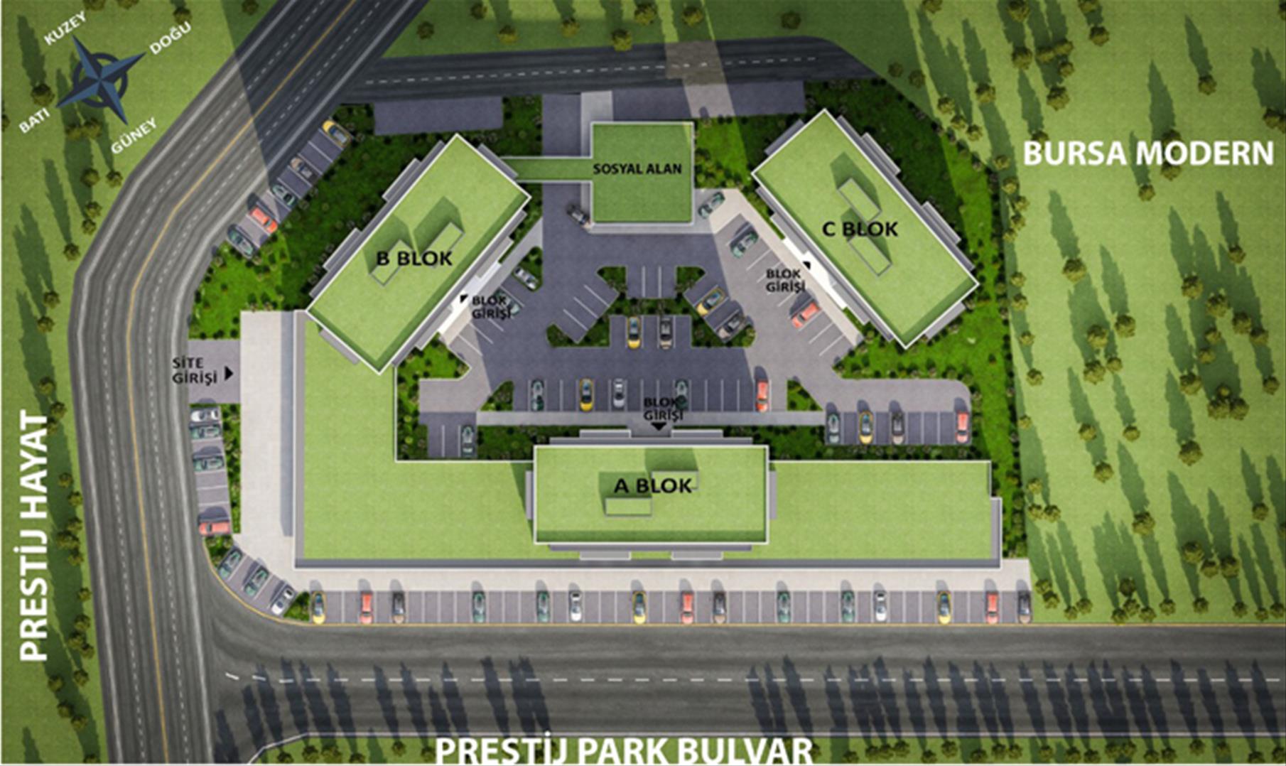 Bursa - Prestij Avlu 3+1 120 m² 